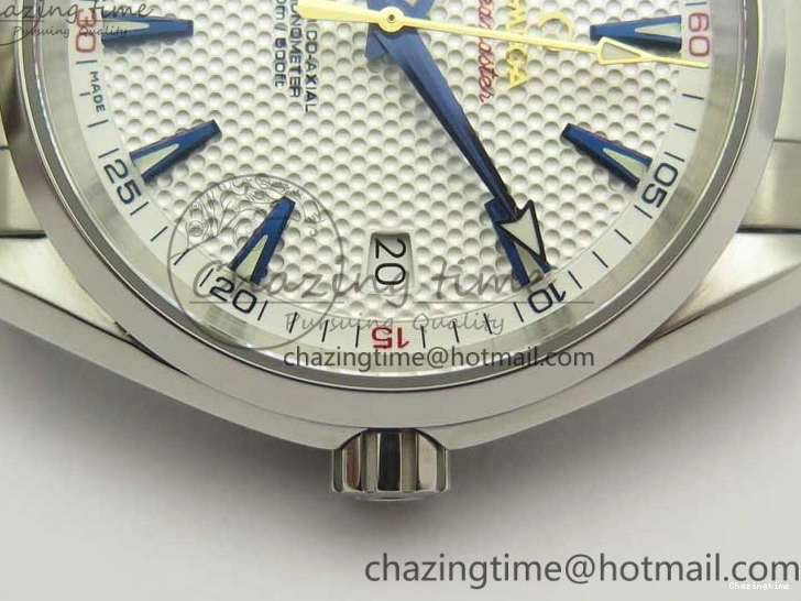 0121 Bright Aqua Terra Master Ryder Cup Edition VSF 1:1 Best Edition White Textured Dial on SS Bracelet A8500 Super Clone 8018